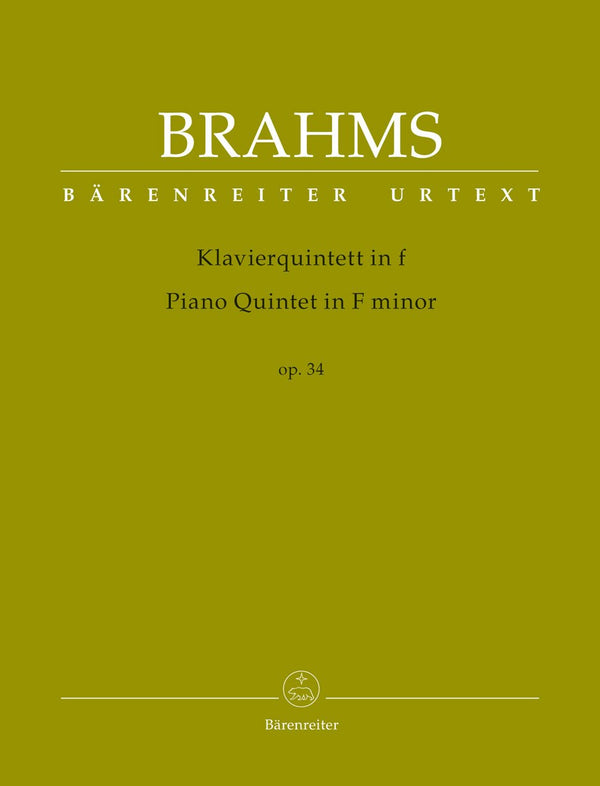 Brahms: Piano Quintet in F Minor Op 34 - Score & Parts