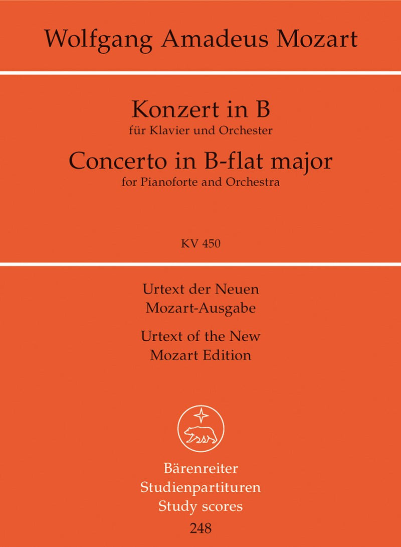 Mozart: Piano Concerto No 15 in B Flat K450 - Study Score