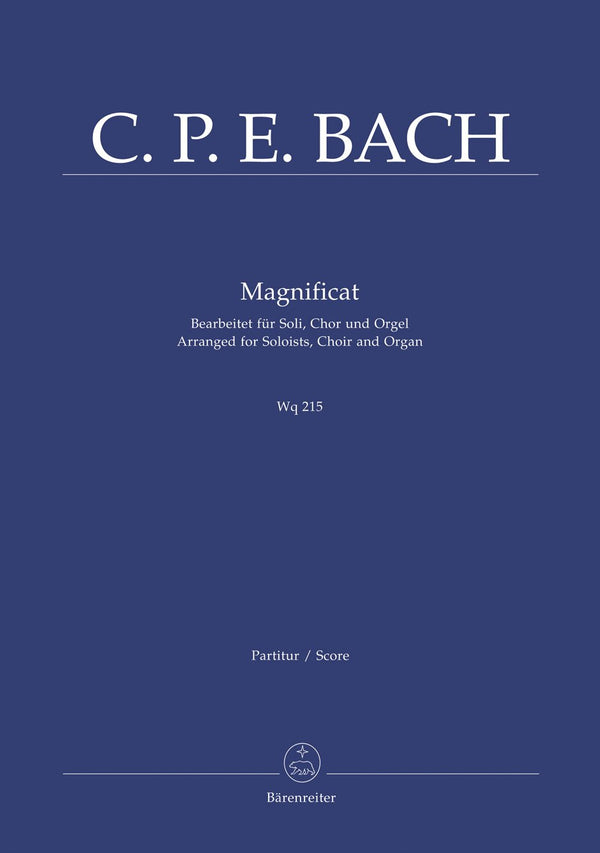 C.P.E Bach: Magnificat WQ215 SATB, Organan - Vocal Score