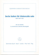 Bach: Six Cello Suites (BVK1007-12 Facsimile)