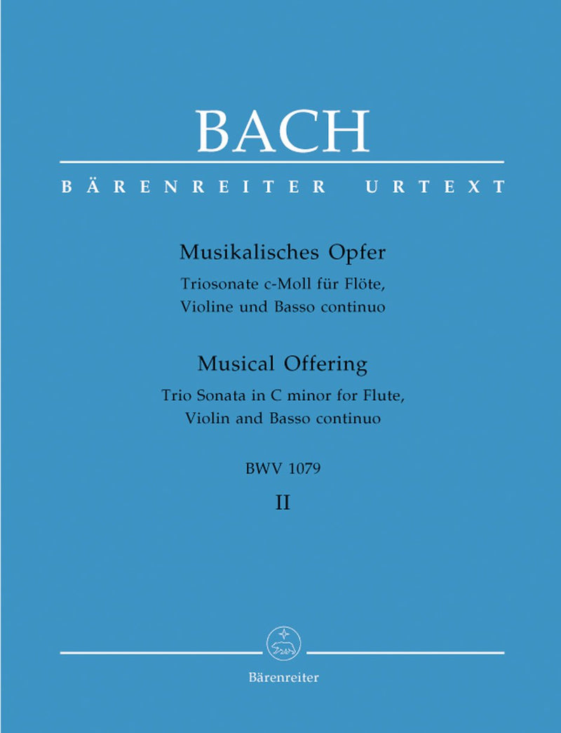 Bach: Trio Sonata in C, Musical Offering BWV 1079 Vol 2