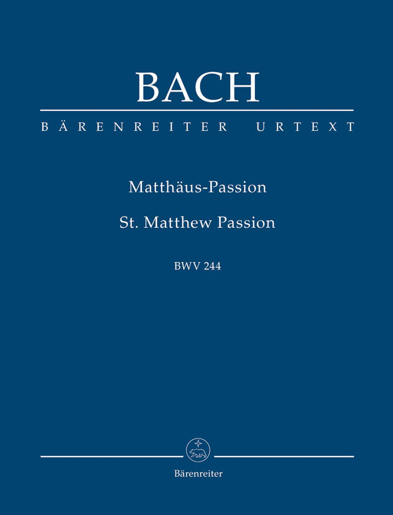 Bach: St Matthew Passion - Study Score