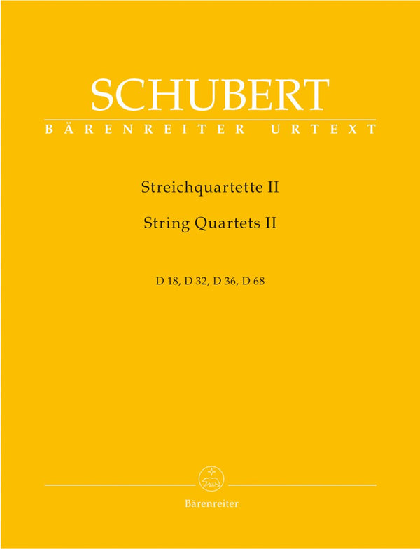 Schubert: Complete String Quartets - Book 2 (Set of Parts)