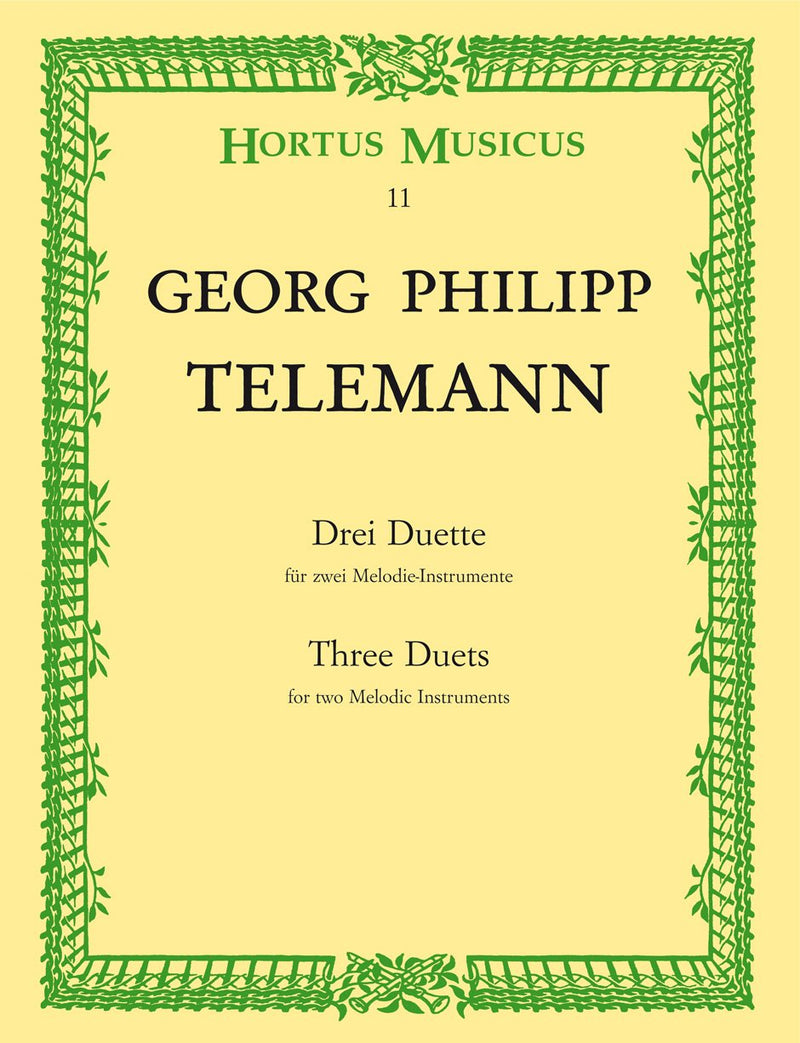 Telemann: Three Duets for 2 Melodic Instruments