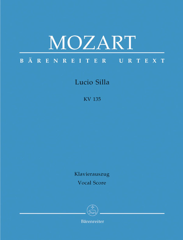 Mozart: Lucio Silla K135 Opera - Vocal Score