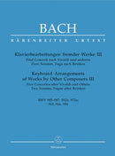 Bach: Keyboard Arrangements Other Composers - Book 3
