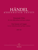 Handel: Trio Sonata in F for 2 Treble Recorders & Basso Continuo