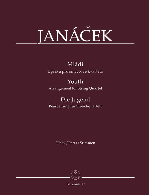 Janáček: Youth for String Quartet (Set of Parts)