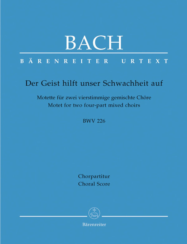 Bach: Der Geist Hilft - Vocal Score
