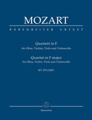 Mozart: Oboe Quartet F K370 - Study Score