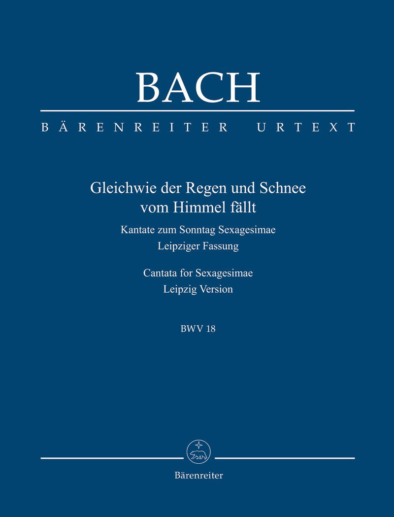 Bach: Cantata BWV18 - Study Score