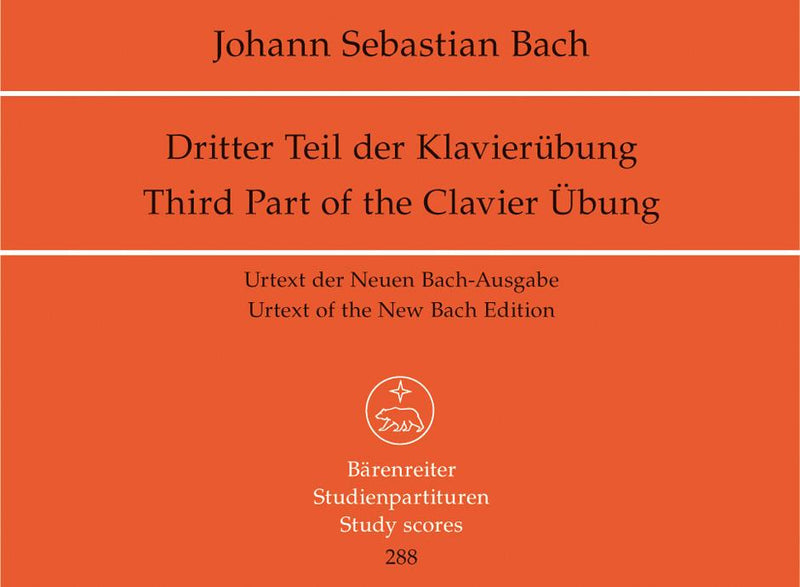 Bach: Third Part Klavierubung - Study Score