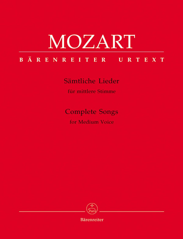 Mozart: Complete Songs for Medium Voice