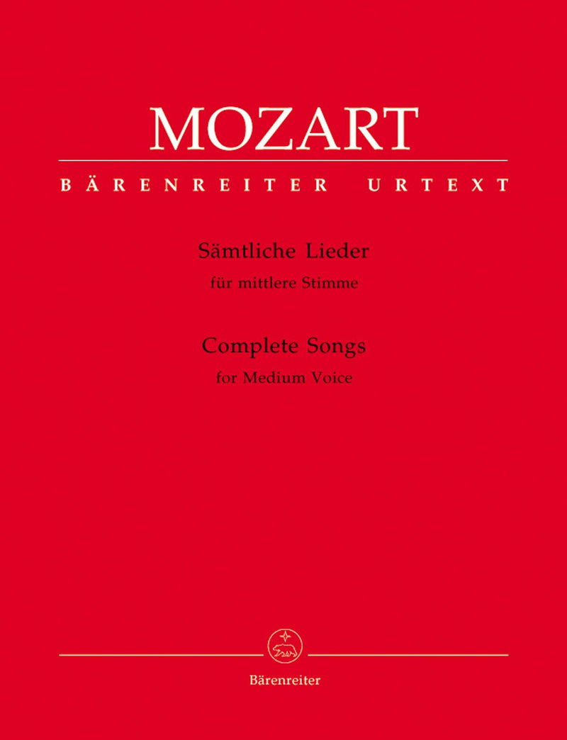 Mozart: Complete Songs for Medium Voice