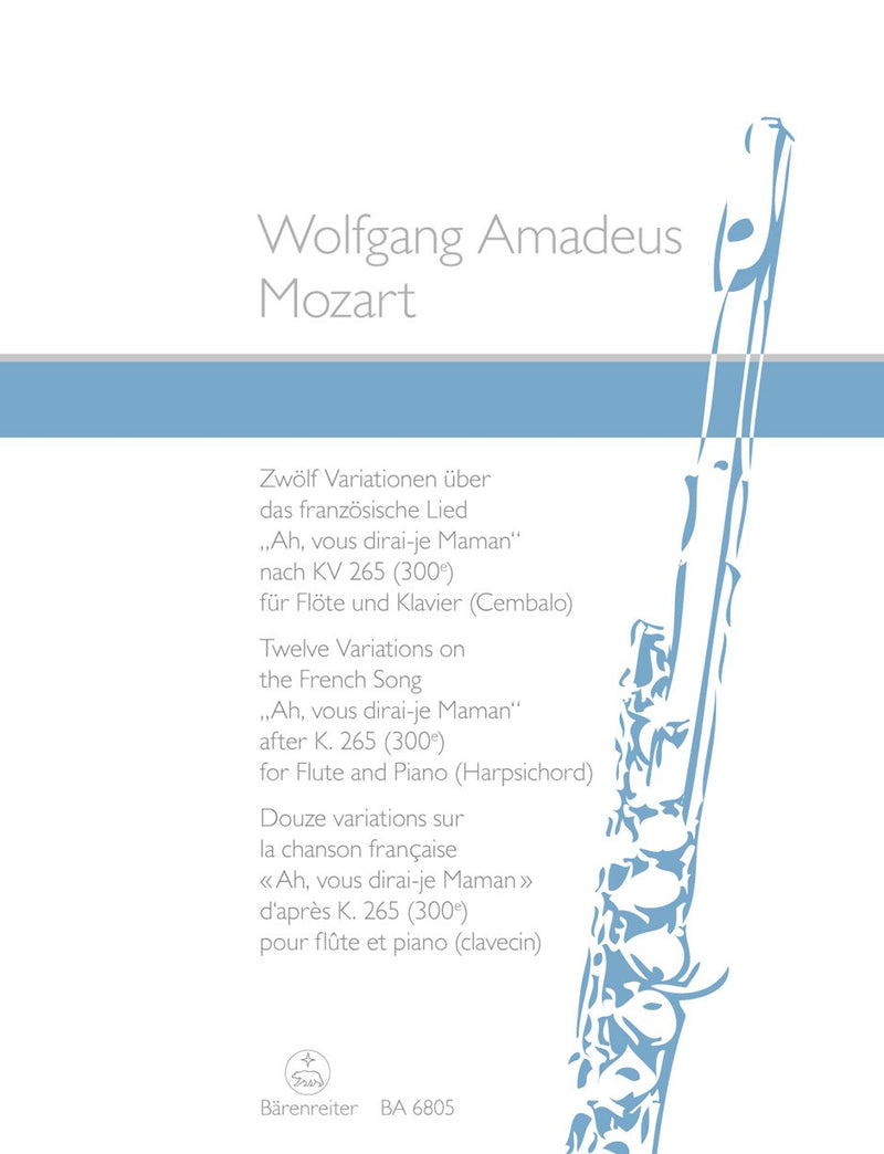 Mozart: Twelve Variations On Twinkle Twinkle for Flute & Piano,  arr. Kirchner