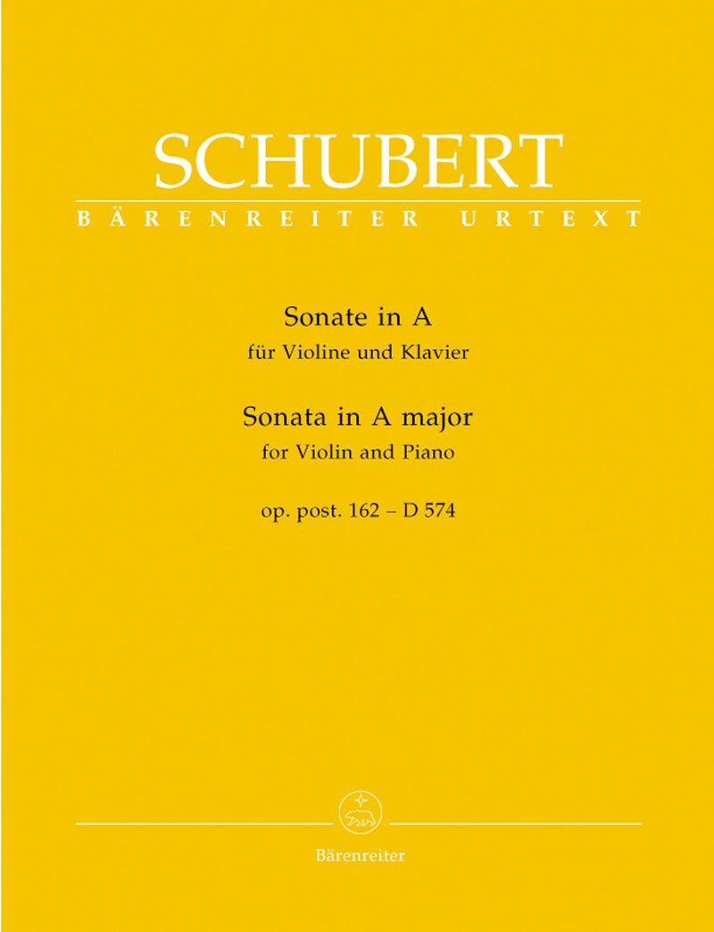 Schubert: Sonata in A D574 for Violin & Piano