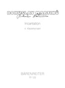 Martinu: Incantation Klavierkonzert No 4 - Mini Score