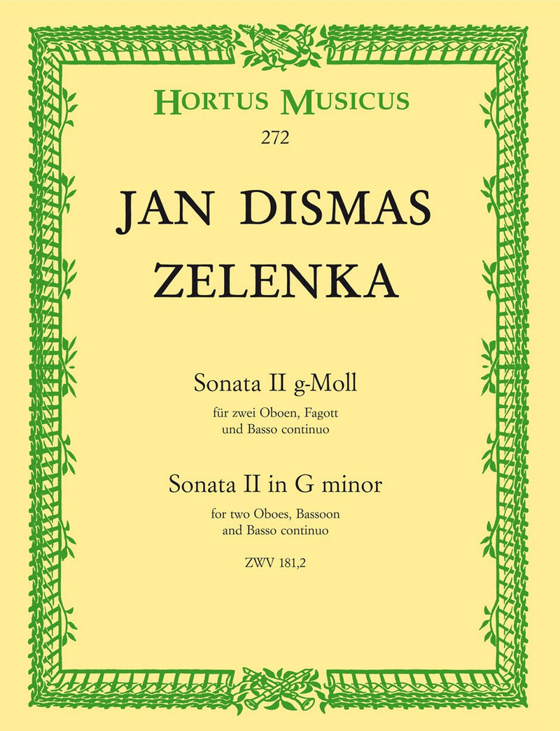 Zelenka: Trio Sonata No 2 in G for 2 Oboes & Bassoon