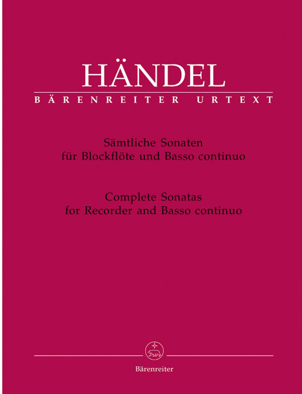 Handel: Complete Sonatas for Recorder & Basso Continuo