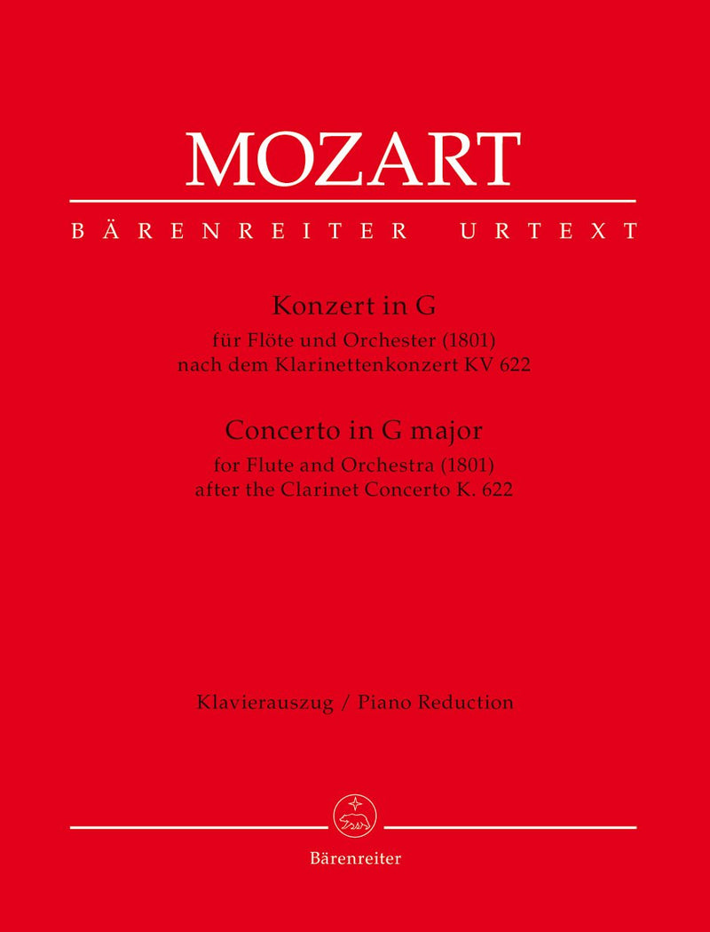 Mozart: Flute Concerto in G - Arranged from Clarinet Concerto K622 - for  Flute & Piano
