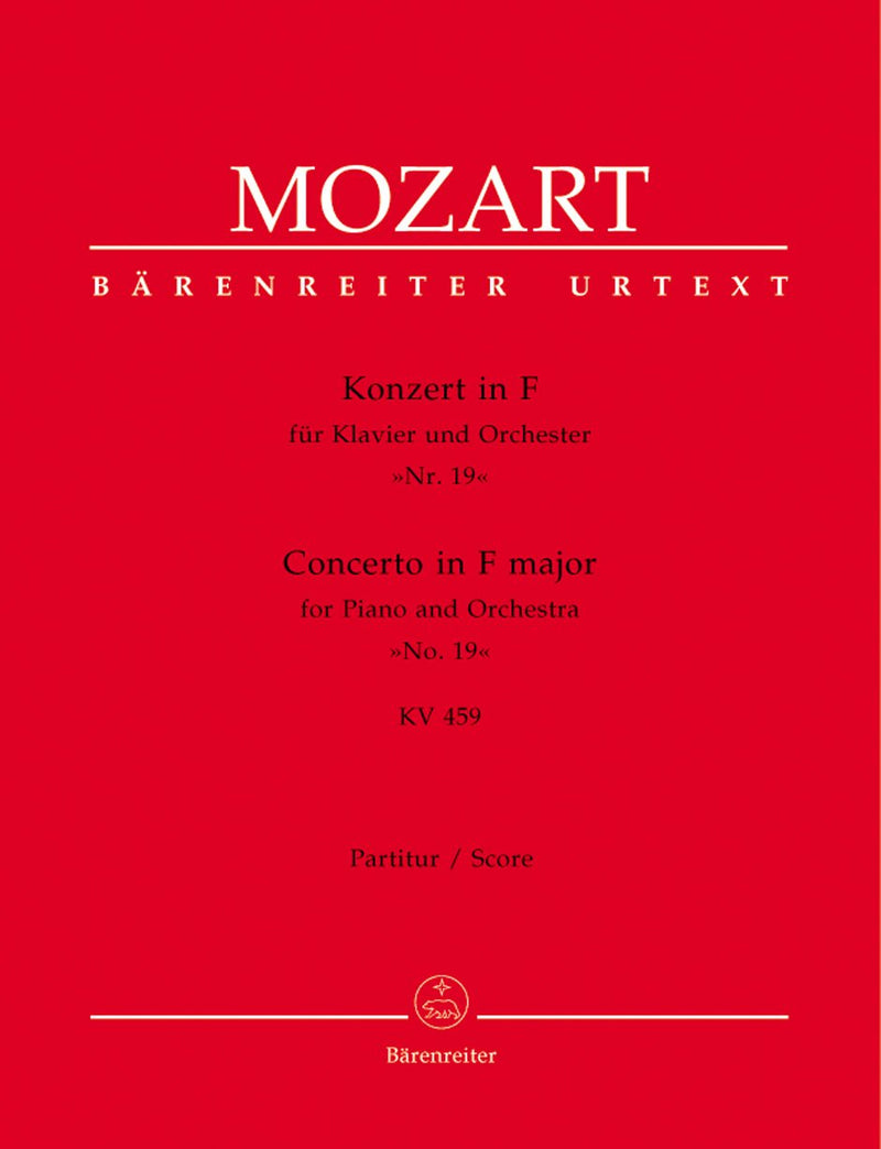 Mozart: Piano Concerto No 19 in F K459 - Full Score