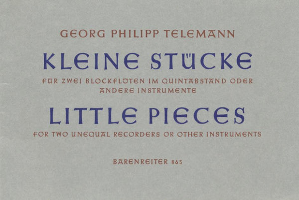 Telemann: Eleven Little Pieces for 2 Recorders