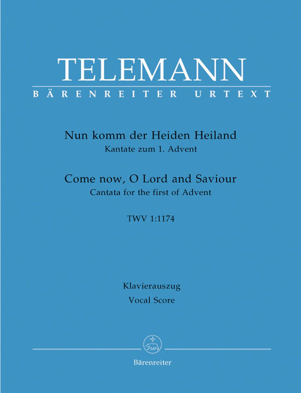 Telemann: Nun Komm Der Heiden TWV 1:1174 - Vocal Score
