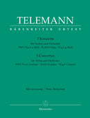 Telemann: Violin Concertos in A, D, G for Violin & Piano