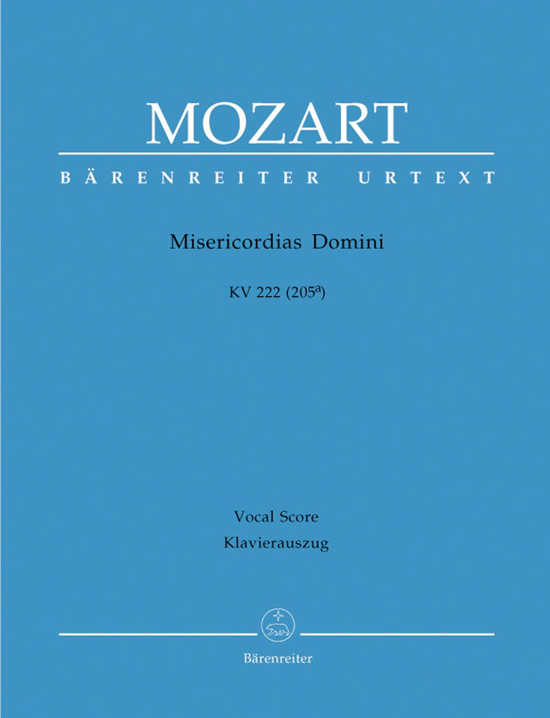 Mozart: Misericordias Domini K222 - Vocal Score