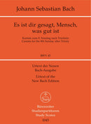 Bach: Cantata BWV45 Study Score (Tp189)