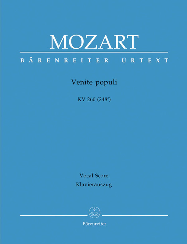 Mozart: Venite Populi K260 - Vocal Score