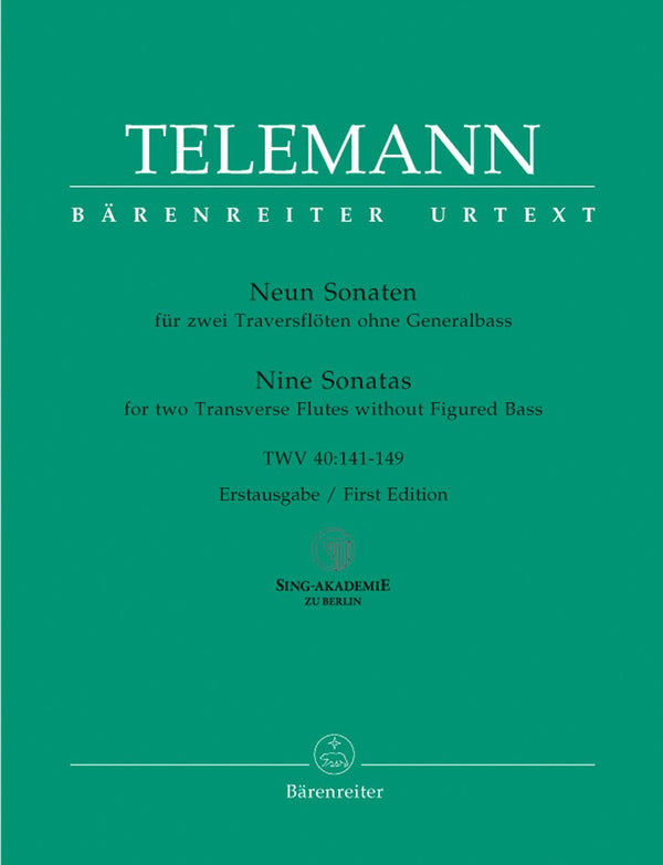 Telemann: Nine Sonatas for 2 Flutes (TWV 40:141-149)