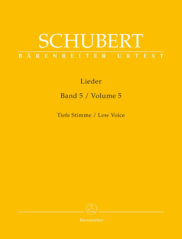 Schubert: Lieder Volume 5 for Low Voice