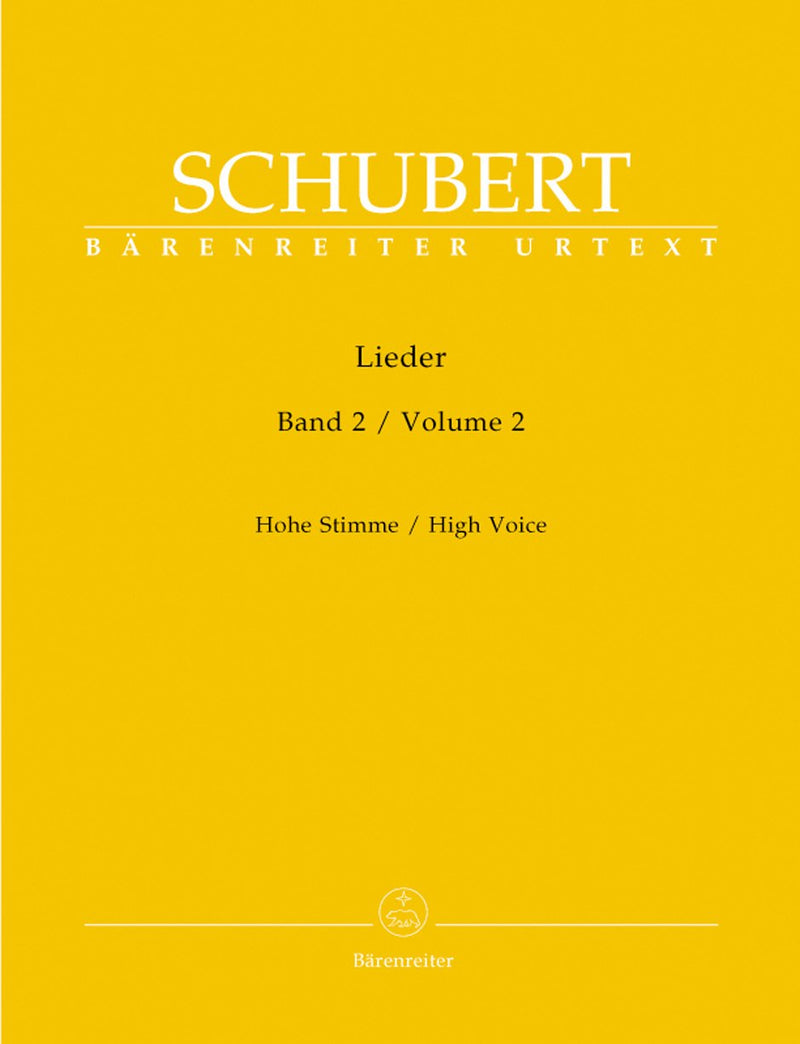 Schubert: Lieder Volume 2 for High Voice