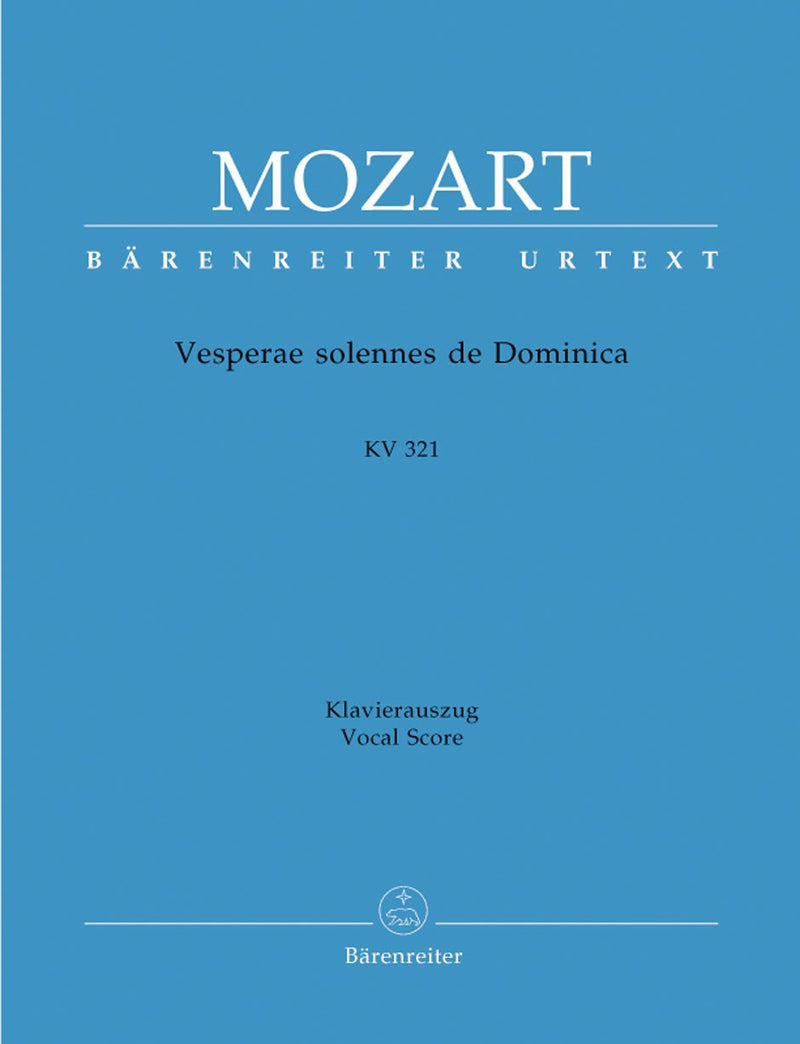 Mozart: Vesperae Solennes Dom K321 - Vocal Score