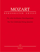 Mozart: Ten Celebrated String Quartets (Set of Parts)