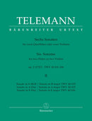 Telemann: Six Sonatas for 2 Flutes Op 2 - Volume 2