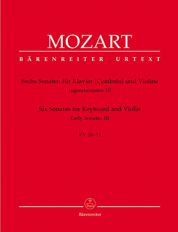 Mozart: Early Sonatas K26-31 for Violin & Piano
