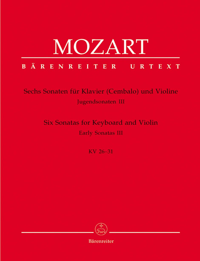 Mozart: Early Sonatas K26-31 for Violin & Piano