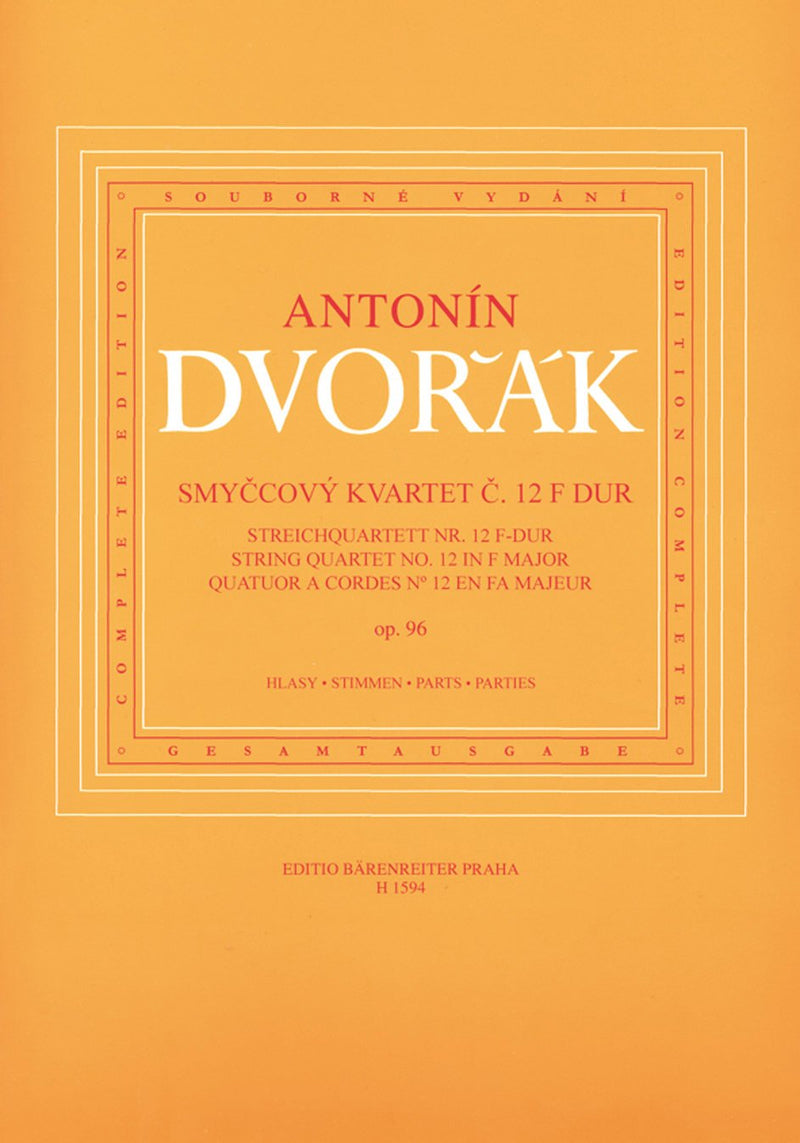 Dvořák: String Quartet No 12 Op 96 in F - Set of parts