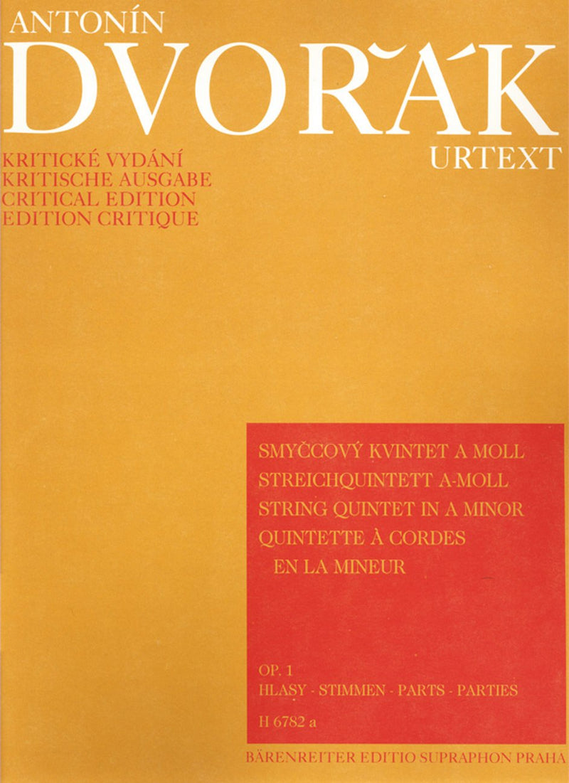 Dvořák: String Quintet in A Minor Op 1 (Set of Parts)