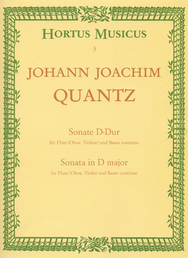 Quantz: Sonata in D "Furstenbergiana" for Flute (or Oboe, Violin) & Basso Continuo