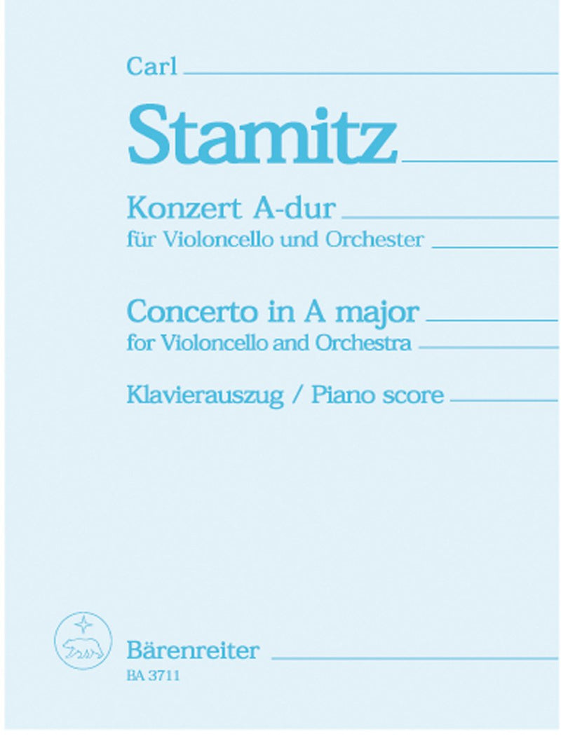 Stamitz: Cello Concerto No 2 in A Major for Cello & Piano