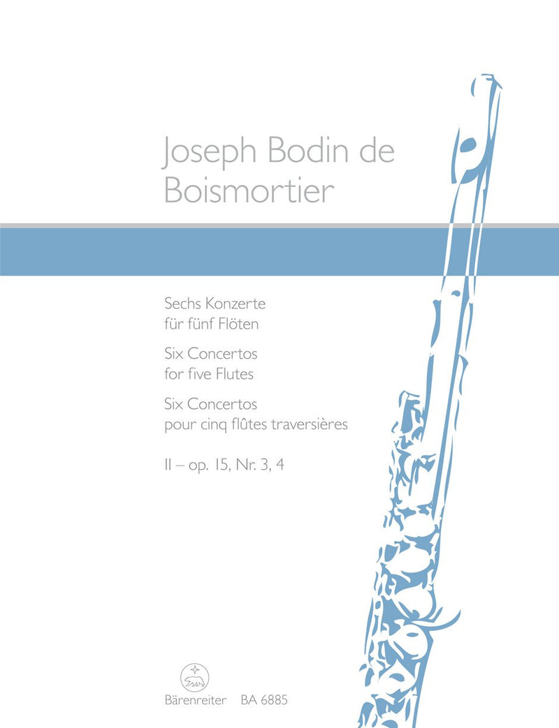 Boismortier: Concertos Op 15 No 3, 4 & 5 for Flute