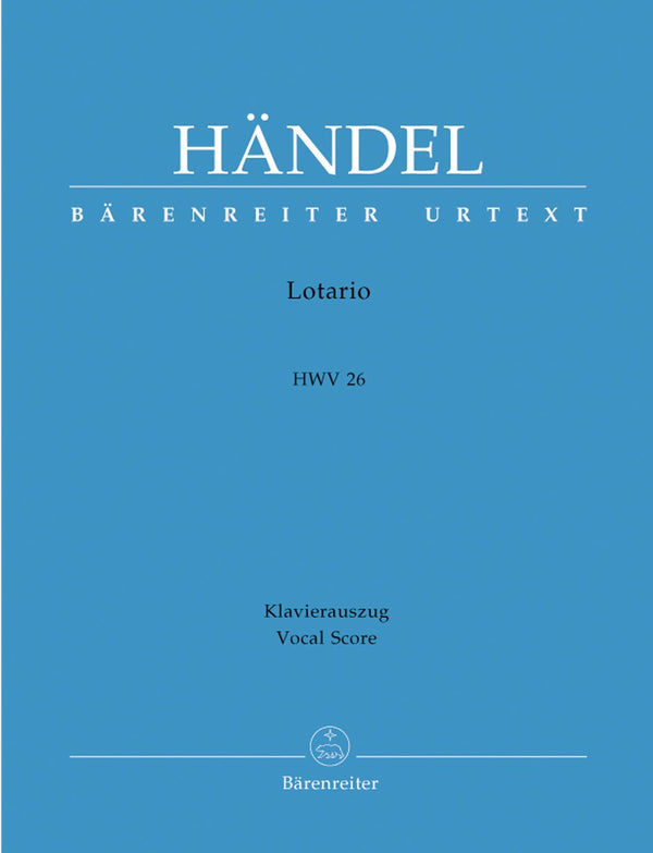 Handel: Lotario HWV26 Opera - Vocal Score