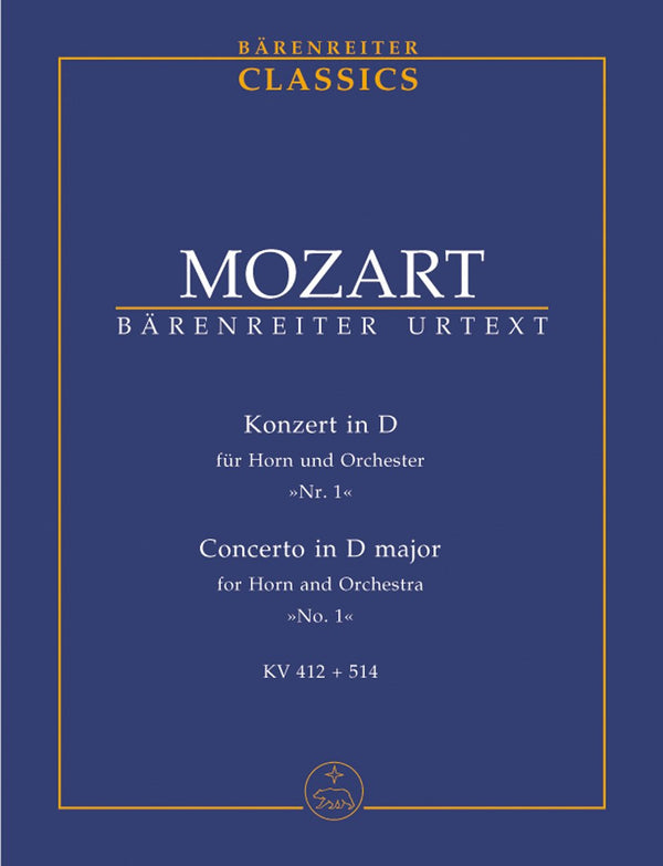 Mozart: Horn Concerto No 1 D K412, 514 - Study Score