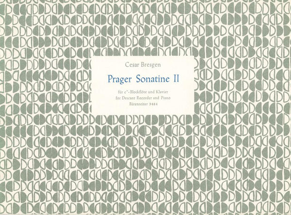 Bresgen: Prague Sonatina No 2 in C for Descant Recorder & Piano