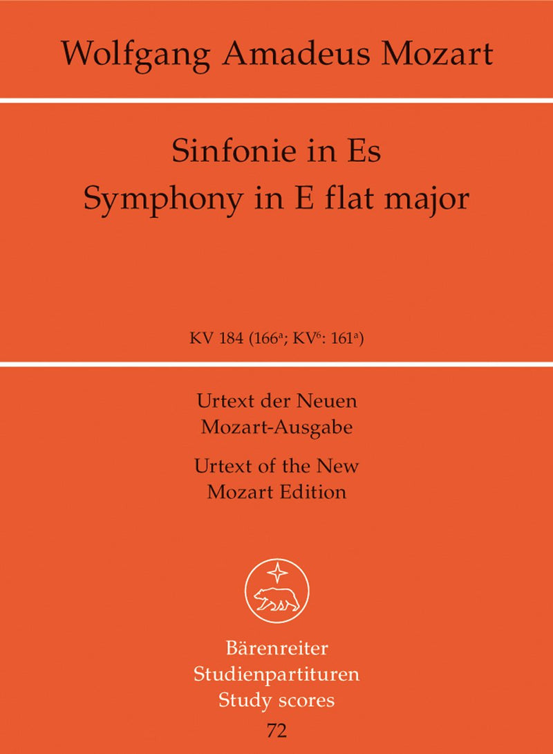 Mozart: Symphony No 26 in E Flat K184 - Study Score