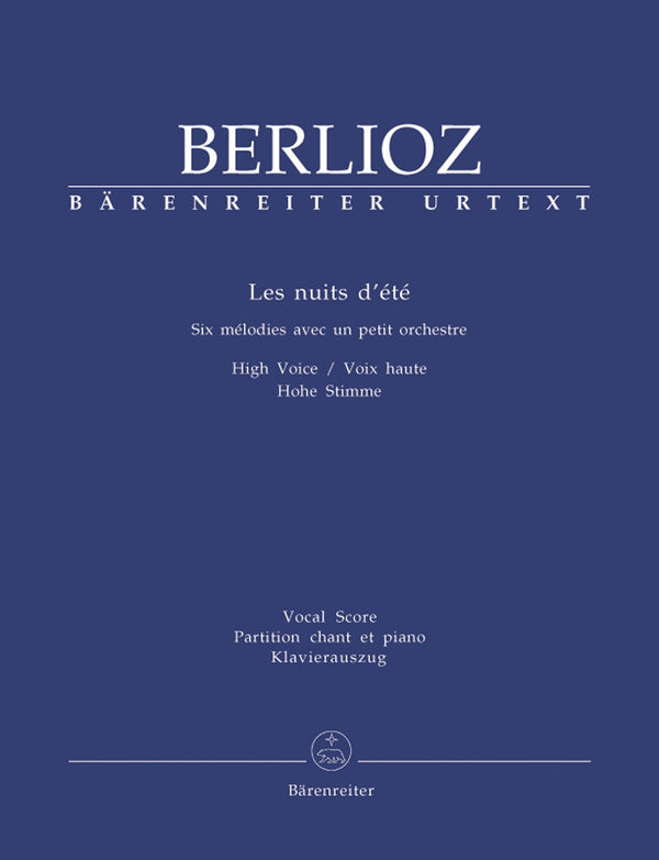 Berlioz: Les Nuits D'Ete for Voice & Piano