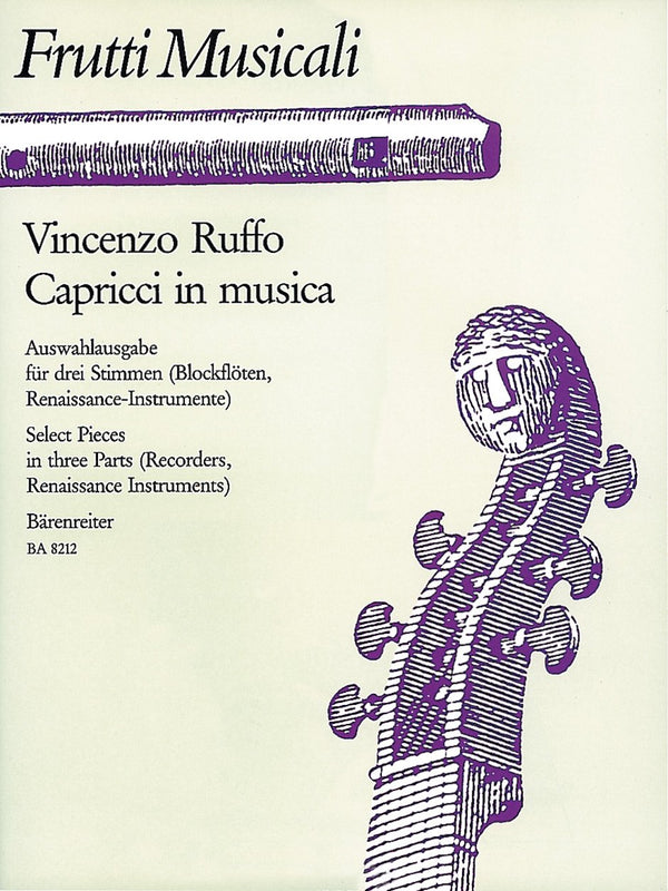 Ruffo : Musical Fruits: Select Pieces in 3 Parts (for Descant Recorder, Treble Recorder, T, Tenor recorder in C (D), B)